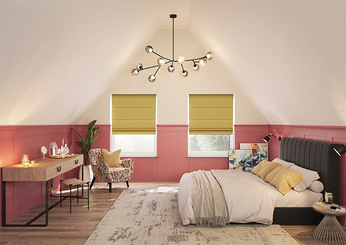 Lyra, Mustard - Twist&Fit Roman Blind - Image 8
